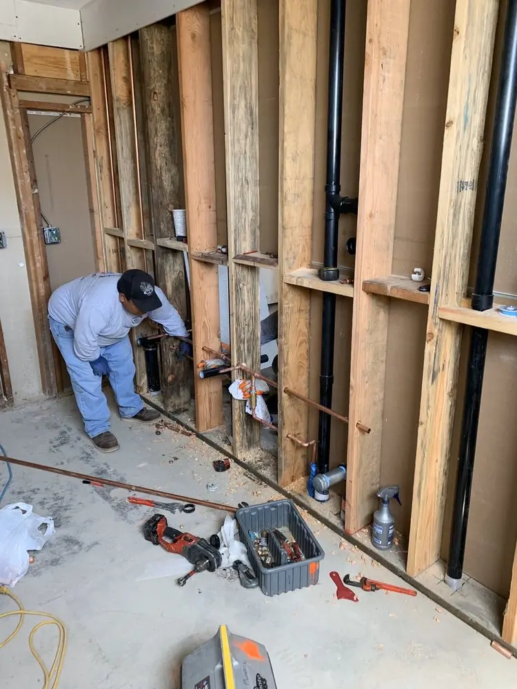 Commercial rough-in plumbing for Gas Line Repair in Ashley